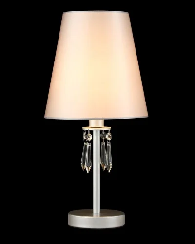 Настольная лампа RENATA LG1 SILVER Crystal Lux серебряная 1 лампа, основание серебряное металл в стиле арт-деко  фото 4